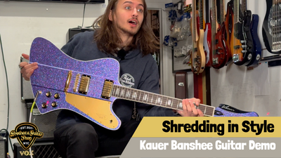 Brothers Guitar Shop NYC: Shredding on the Kauer Banshee Guitar