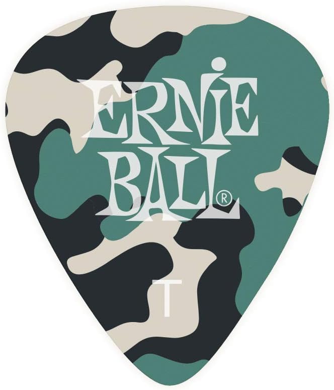 Ernie Ball Guitar Picks, Medium, Camouflage, 12-pack