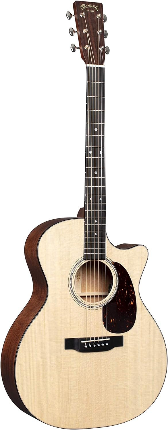 Martin Guitar GPC-16E Mahogany with Gig Bag, Acoustic-Electric Guitar,  Mahogany and Sitka Spruce Construction, Gloss-Top Finish, GP-14 Fret