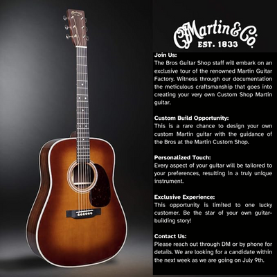 Martin Custom Shop Guitar Experience with Bros Guitars