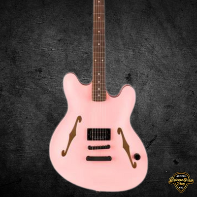 Discover the Fender Tom DeLonge Starcaster: A Modern Classic in Satin Shell Pink