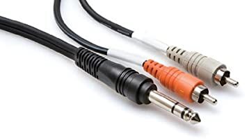 Insert Cable, 1/4 In TRS To Dual RCA, 3 M