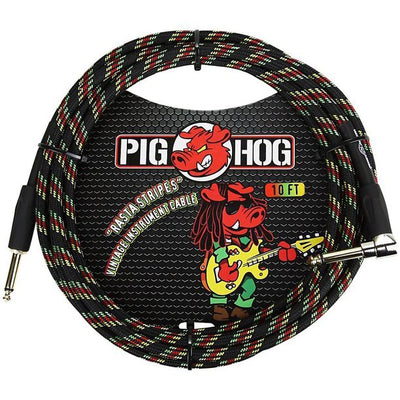 Pig Hog 10' Guitar Cable Rasta PCH10RA