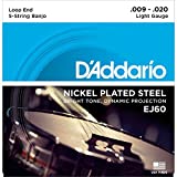 D'Addario EJ60 5-String Banjo Strings Nickel Light 9-20