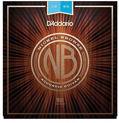 D'Addario NB1253 Nickel Bronze Acoustic Guitar Strings Light 12-53