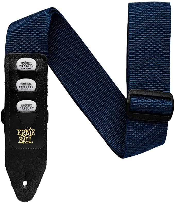 Ernie Ball Pickholder Polypro Guitar Strap, Navy