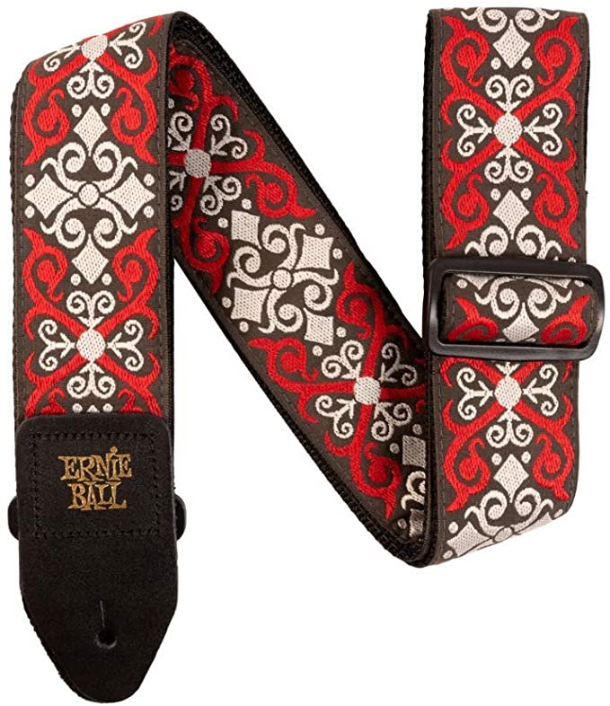 Ernie Ball Jacquard Guitar Strap, Red Trellis