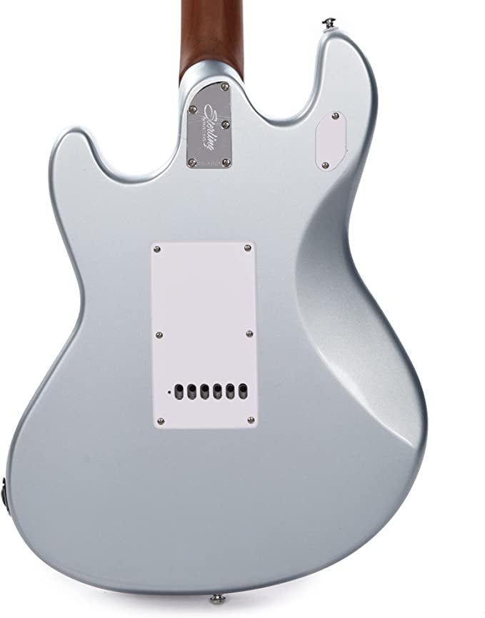 Sterling StingRay Guitar in Firemist Silver