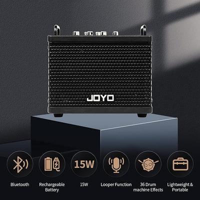 JOYO Digital Modeling Combo Amplifier Rechargeable Electric & Acoustic Guitar Practice Amp 15W (DC-15S)