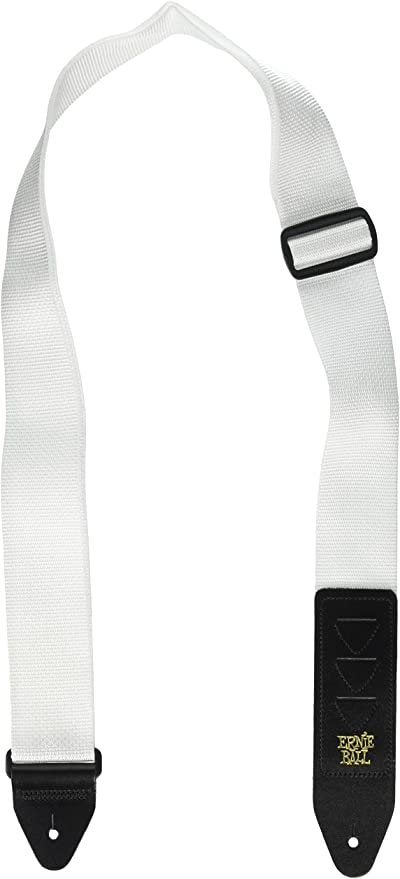 Ernie Ball Pickholder Polypro Guitar Strap, White