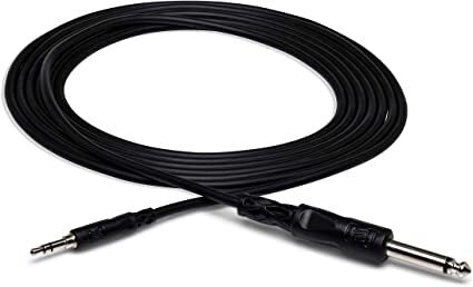 Hosa Mono Interconnect, 1/4 In TS To 3.5 Mm TRS, 10 Ft