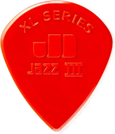 Dunlop Jazz3 Red Nylon Sharp Tip 6 Pack