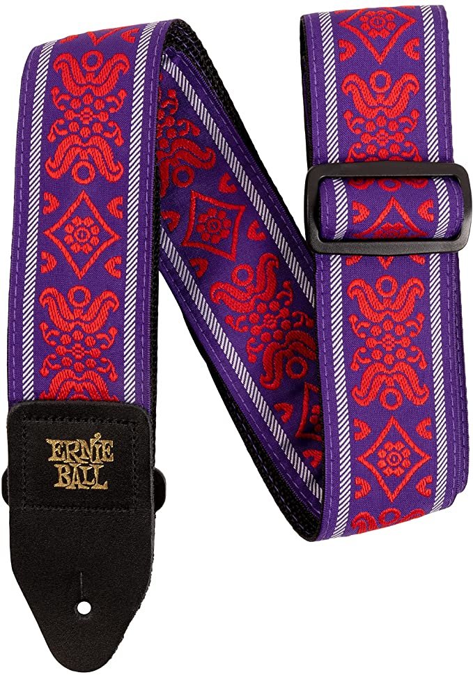 Ernie Ball Jacquard Guitar Strap, Royal Flush Red