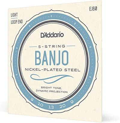 D'Addario EJ60 5-String Banjo Strings Nickel Light 9-20