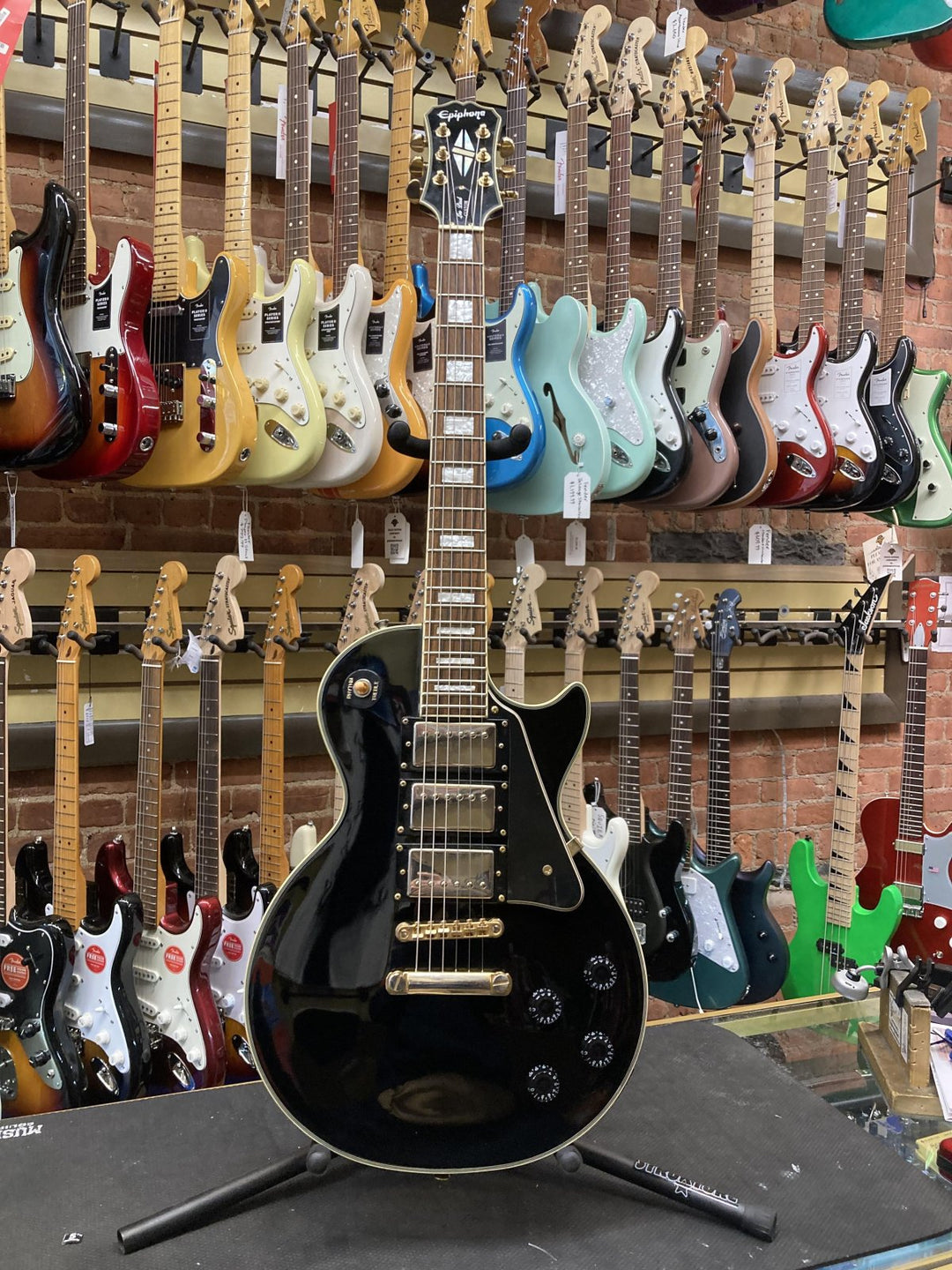 Epiphone Les Paul Custom Black Beauty (3-Pickup), Ebony – Bros Guitars