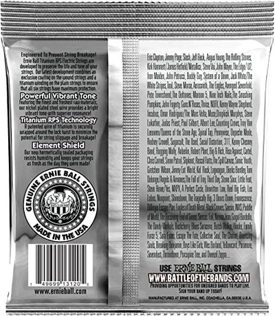 Ernie Ball Power Slinky Coated Titanium Electric Guitar Strings, 11-48 Gauge