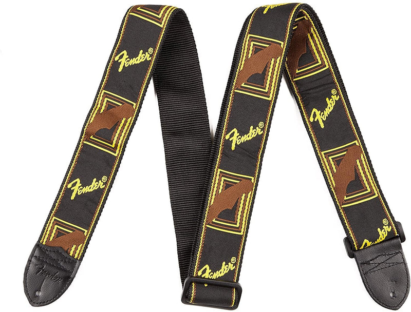 2 Inch Monogrammed Black/Yellow/Brown