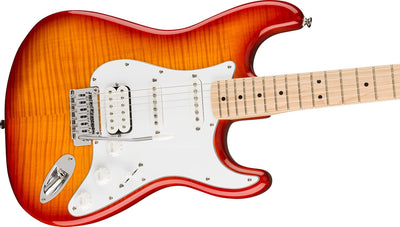 Squier Affinity Series Stratocaster FMT Electric Guitar, Sienna Sunburst, Maple Fingerboard