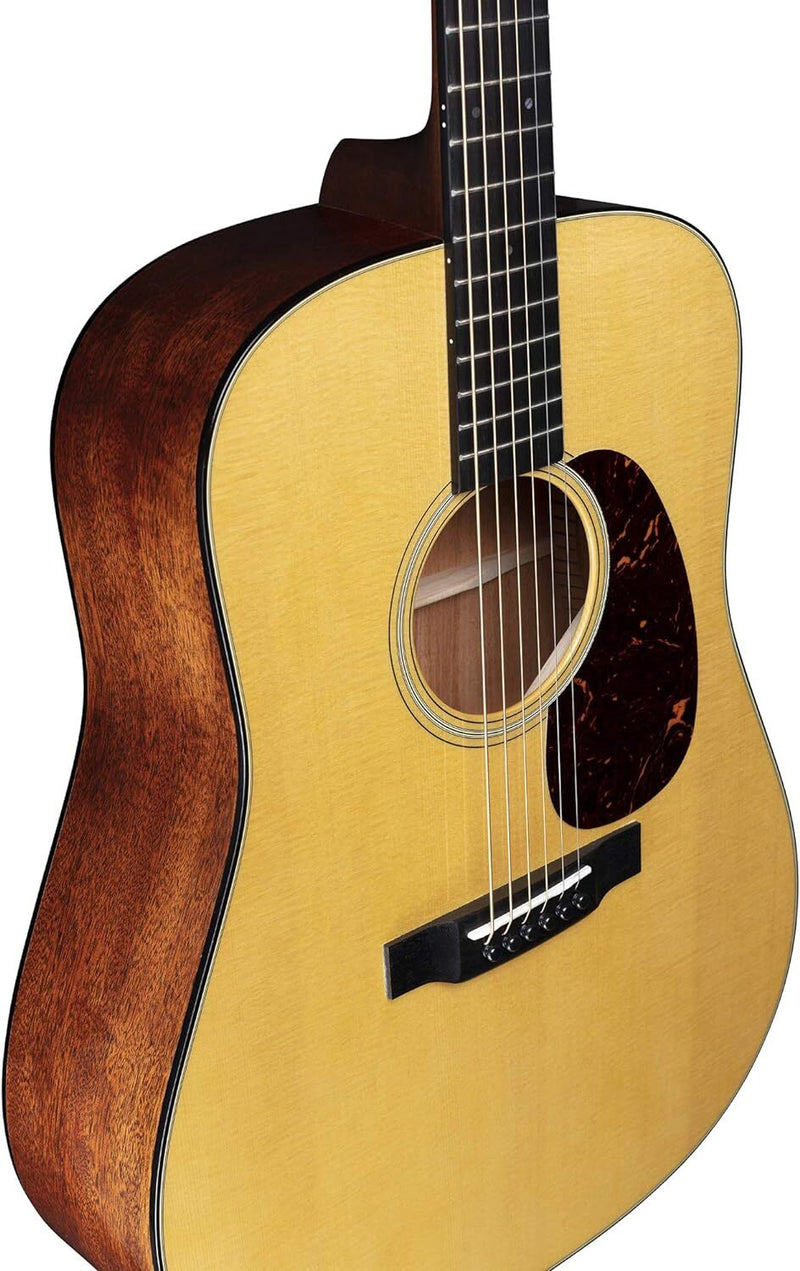 Martin D-18 Natural Dreadnought Standard Series Acoustic Guitar with Molded HardShell 10D18