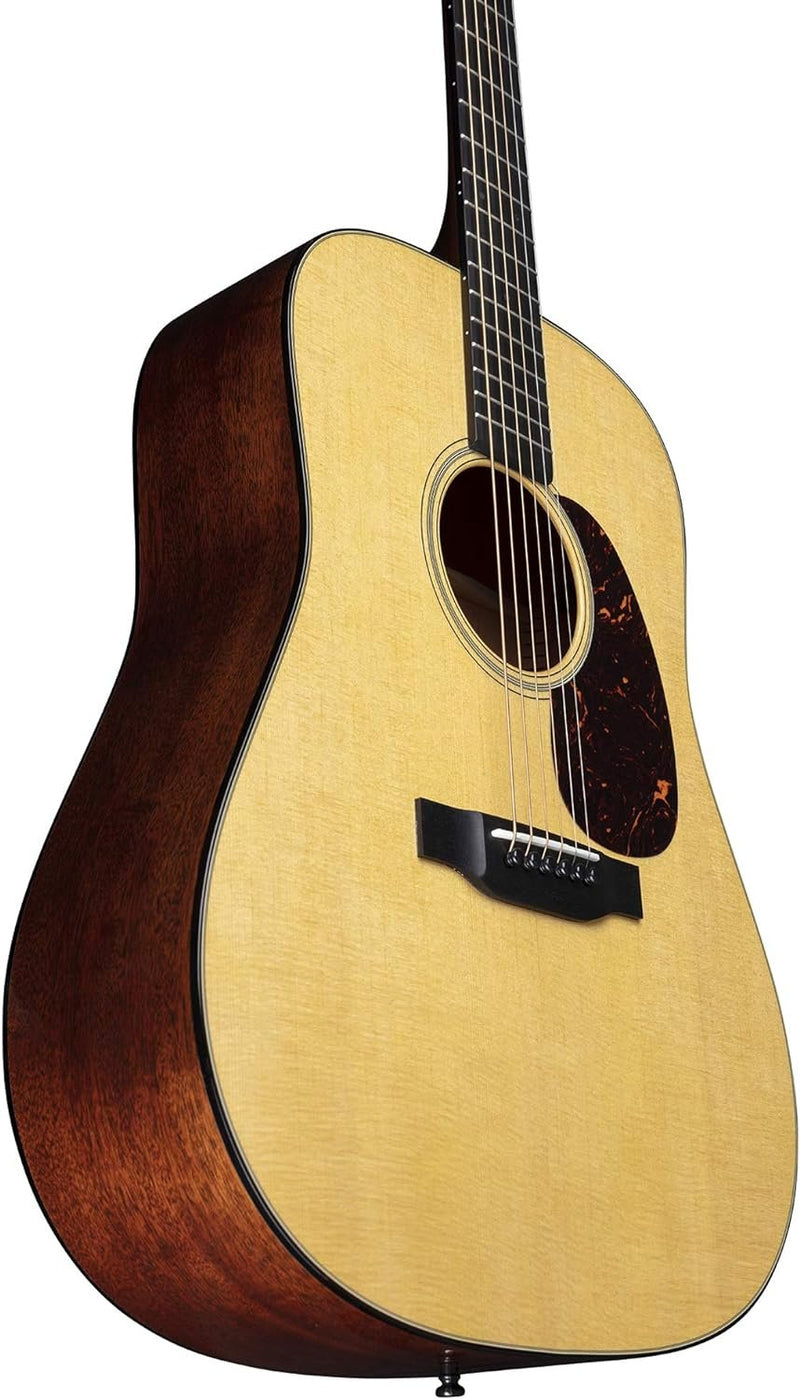 Martin D-18 Natural Dreadnought Standard Series Acoustic Guitar with Molded HardShell 10D18