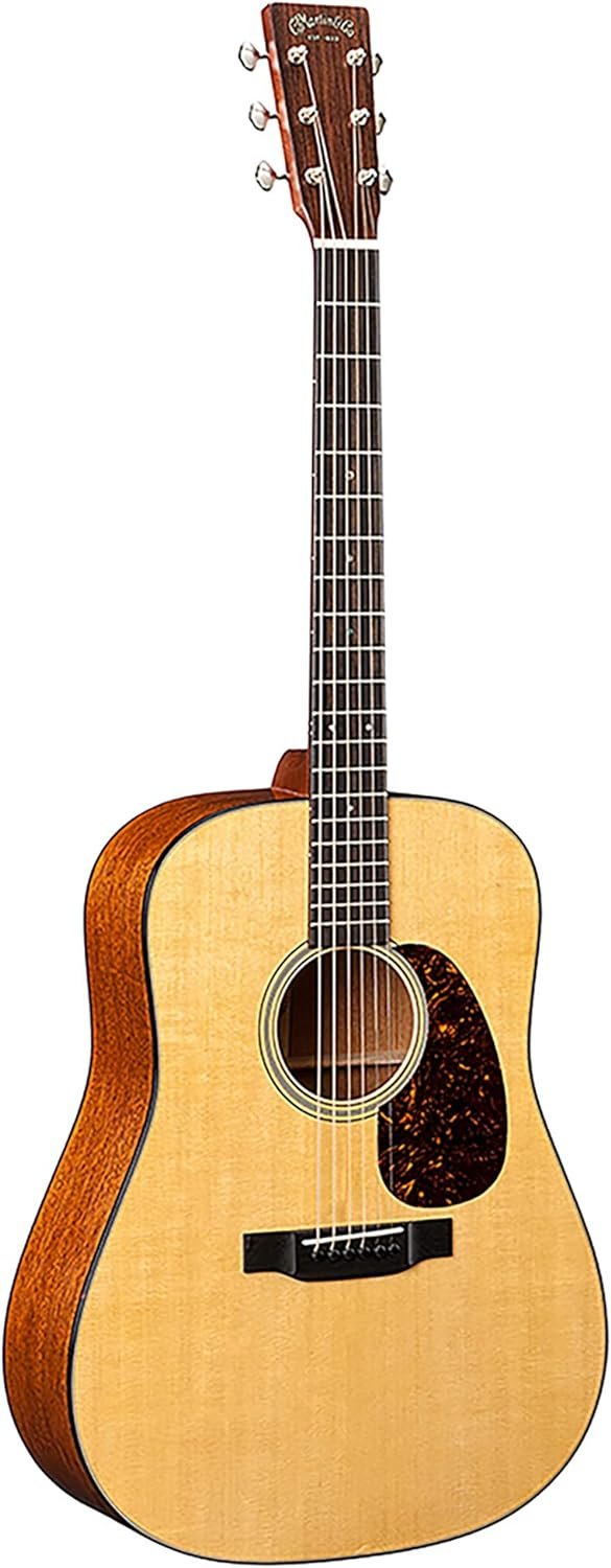 Martin D-18 Natural Dreadnought Standard Series Acoustic Guitar with Molded HardShell 10D18