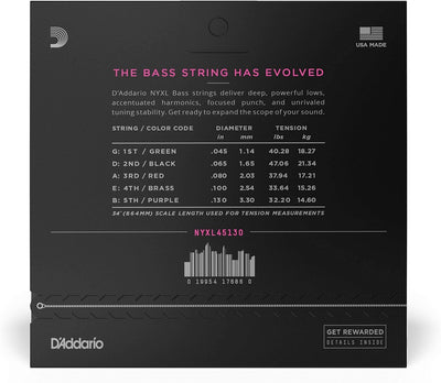 D'Addario NYXL 50105 Electric Bass Strings