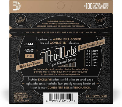 D'Addario EJ44 Pro-Arte Classical Guitar Strings, Extra Hard Tension