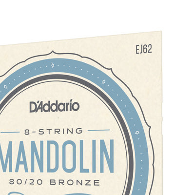 D'Addario EJ62 80/20 Bronze Mandolin Strings, Light, 10-34