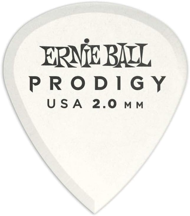 Ernie Ball P09203 Prodigy Guitar Picks, Mini, White 2.0mm, 6-pack