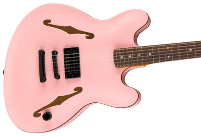 Fender Delonge Starcaster, Rosewood Fingerboard, Black Hardware, Satin Shell Pink