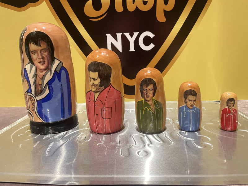Hand-Painted Elvis Presley "Matryoshka" Nesting Dolls [LARGE]