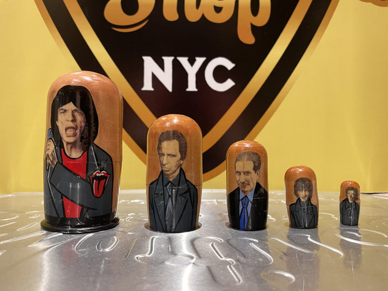 Hand-Painted The Rolling Stones "Matryoshka" Nesting Dolls [MEDIUM]