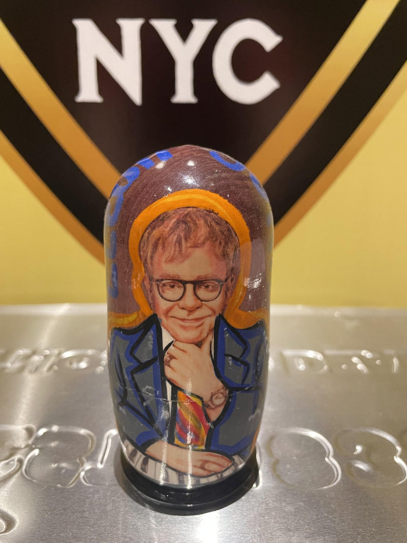 Hand-Painted Elton John "Matryoshka" Nesting Dolls [MEDIUM]