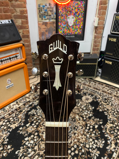 Guild M-120L Left Handed Acoustic Guitar Walnut Brown w/ Gig Bag