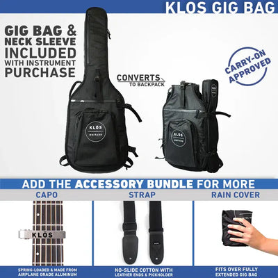 KLOS Full Carbon Grand Cutaway Mini DAE, with Fishman Presys+, with Bag