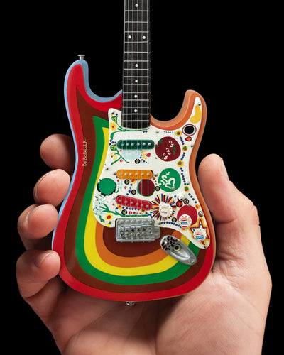 Officially Licensed George Harrison Miniature Fender™ Strat™ Rocky Design Guitar Replica - Fab Four