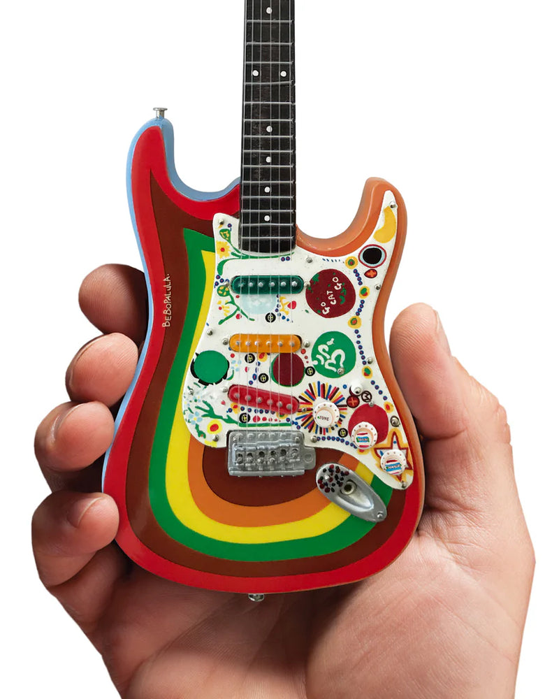 Officially Licensed George Harrison Miniature Fender™ Strat™ Rocky Design Guitar Replica - Fab Four