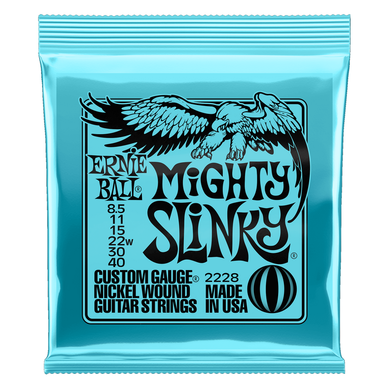 Ernie Ball P02228 Mighty Slinky Electric Guitar Strings .0085-.040