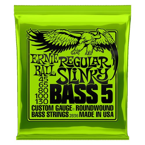 Ernie Ball Regular Slinky Nickel Wound 5-String Electric Bass Strings 45-130