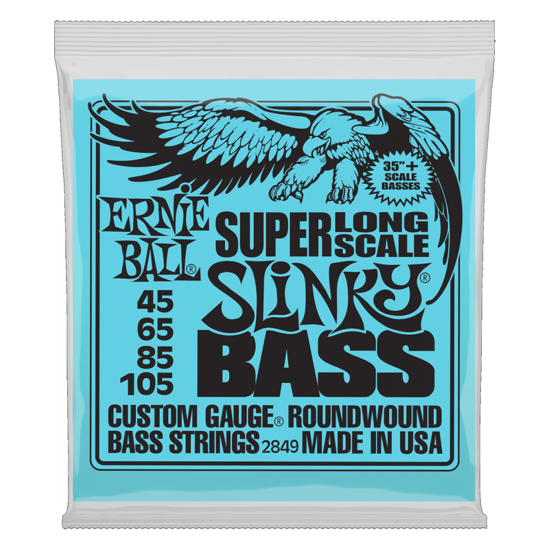 Ernie Ball Super Long Scale Nickel Wound Electric Bass Strings 45-105