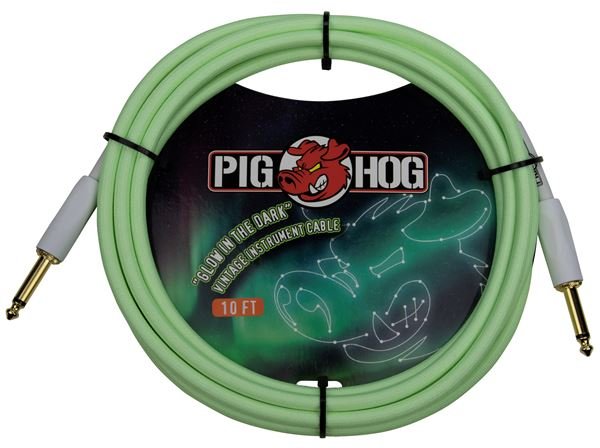 Pig Hog PCH10GLOR Glow In The Dark Instrument Cable 10&