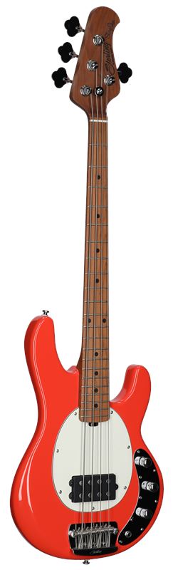 StingRay Short Scale Bass Guitar - Fiesta Red with Roasted Maple Neck