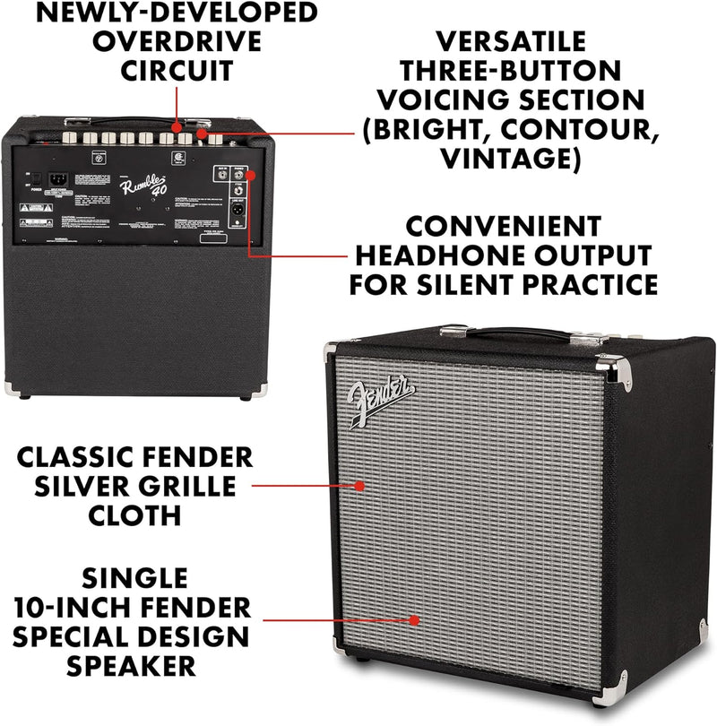 Fender Rumble 40 V3 120V Bass Combo Amplifier