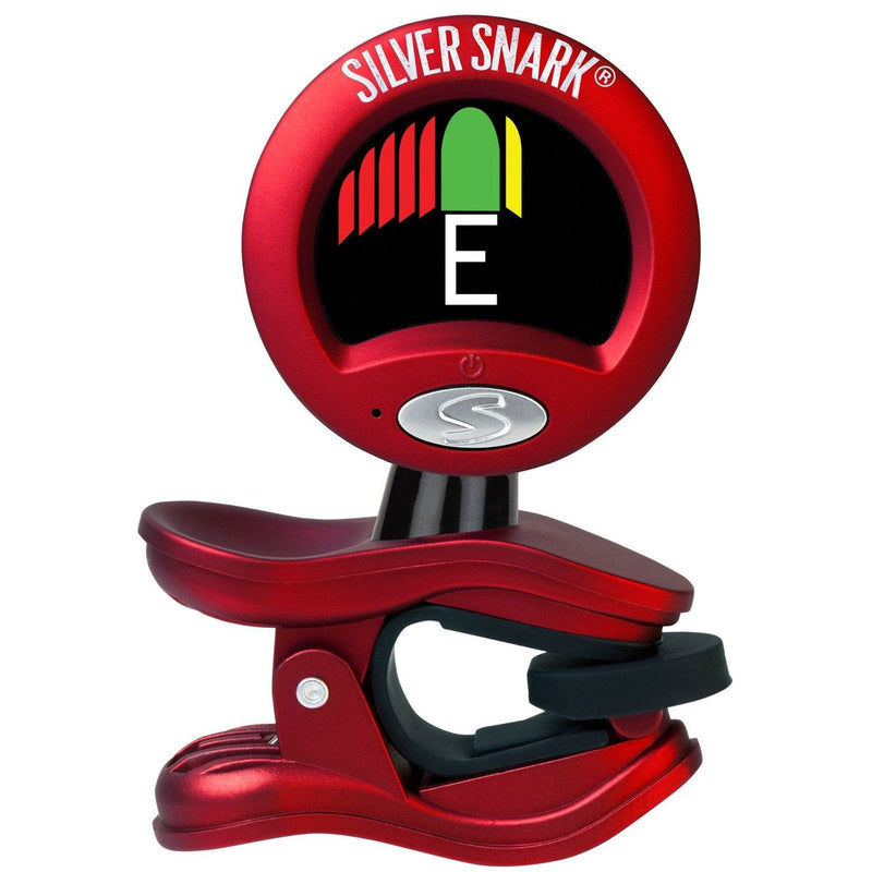 Snark SIL-RED Silver Snark Clip-on Chromatic Tuner for All Instruments, Red