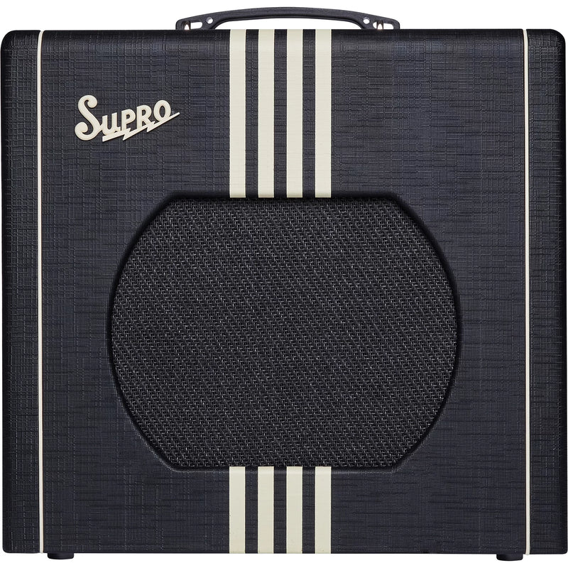 Supro Delta King 12 15 Watt Electric Guitar Amplifier. Black/ Black Stripes