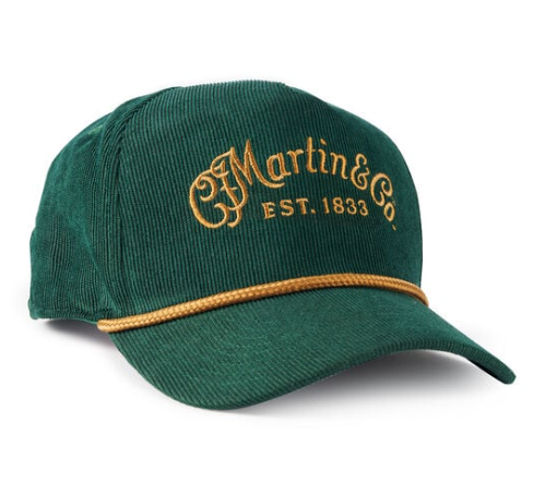 Martin Green Corduroy Hat w/ Gold Logo