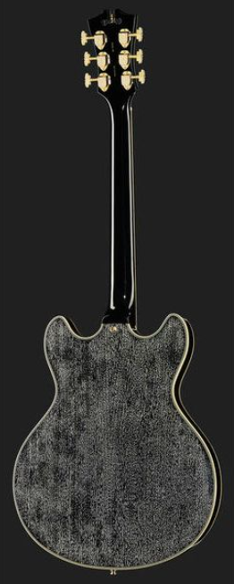 D'Angelico EXCEL DC Series Double Cut Semi-Hollow w/ Stop-Bar Tailpiece Electric Guitar - Black Dog