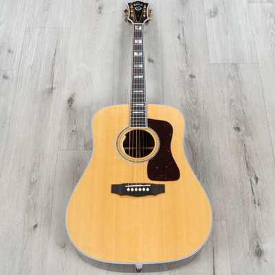 Guild D55E Acoustic-Electric Guitar, Ebony Fretboard, LR Baggs Electronics, Hard Case - Natural