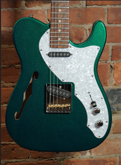 G&L ASAT Classic Semi-Hollow  Limited Emerald Green Metallic