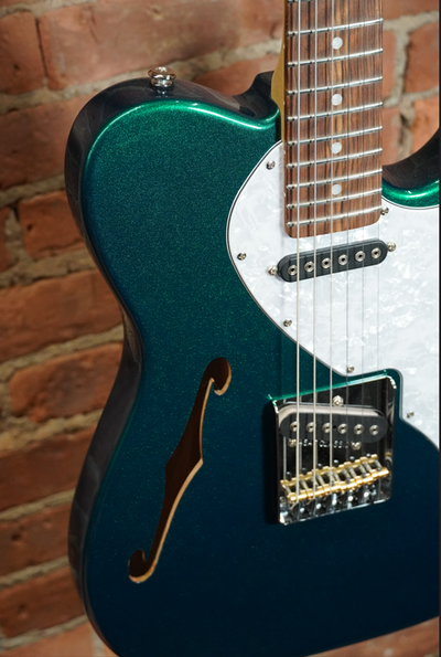 G&L ASAT Classic Semi-Hollow  Limited Emerald Green Metallic